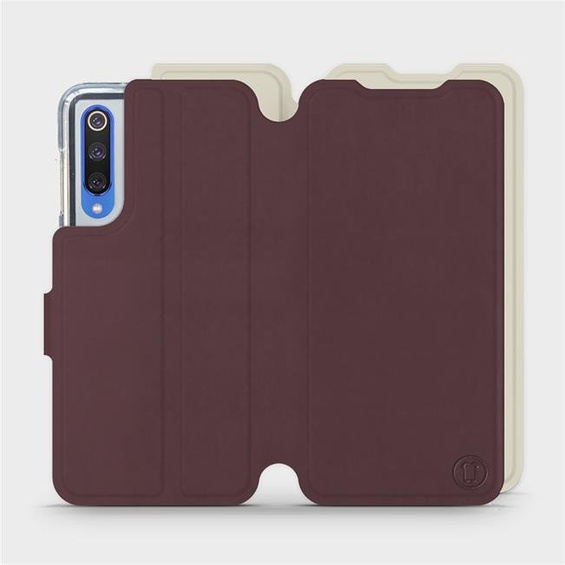 Etui Soft Touch do Xiaomi Mi 9 SE - wzór Matowy burgund z platyną