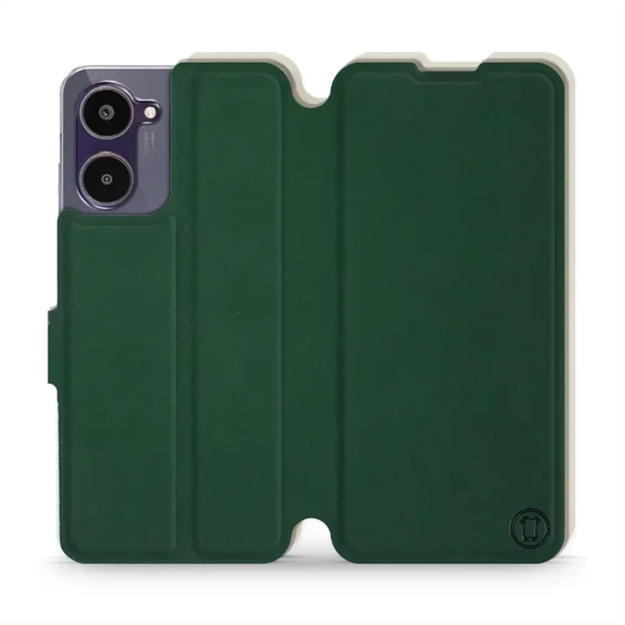 Etui Soft Touch do Realme 10 - wzór Miejska zieleń z platyną