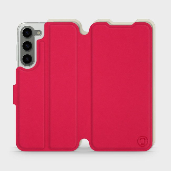 Etui Soft Touch do Samsung Galaxy S23 Plus - wzór Żywa czerwień z platyną