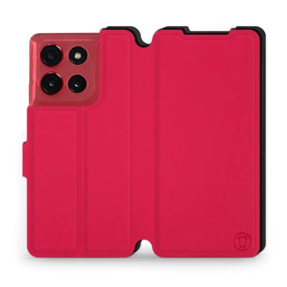 Etui Soft Touch do Motorola Moto G86 Power 5G - wzór Żywa czerwień z czernią