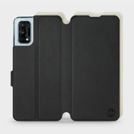 Etui Soft Touch do Realme 7 Pro - wzór Satynowa czerń z platyną