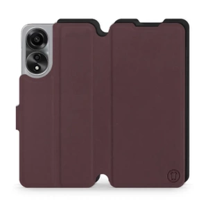 Etui Soft Touch do OPPO A78 5G - wzór Matowy burgund z czernią