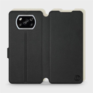 Etui Soft Touch do Xiaomi POCO X3 NFC - wzór Satynowa czerń z platyną