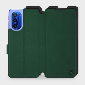 Etui Soft Touch do Motorola Moto G51 5G - wzór Miejska zieleń z czernią