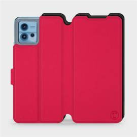 Etui Soft Touch do Motorola Moto G72 - wzór Żywa czerwień z czernią