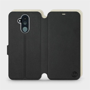 Etui Soft Touch do Huawei Mate 20 Lite - wzór Satynowa czerń z platyną