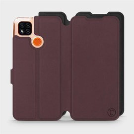 Etui Soft Touch do Xiaomi Redmi 9C - wzór Matowy burgund z czernią