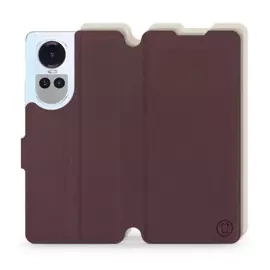 Etui Soft Touch do OPPO Reno 10 5G - wzór Matowy burgund z platyną