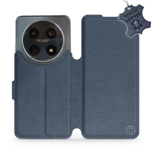 Etui ze skóry naturalnej do Huawei Nova 12i - wzór Blue Leather
