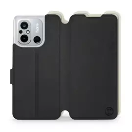 Etui Soft Touch do Xiaomi Redmi 12C - wzór Satynowa czerń z platyną