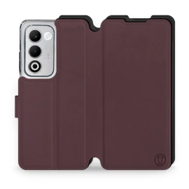 Etui Soft Touch do OPPO A5 5G - wzór Matowy burgund z czernią