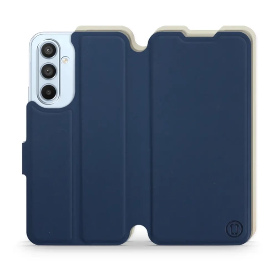 Etui Soft Touch do Samsung Galaxy A54 - wzór Głęboki granat z platyną