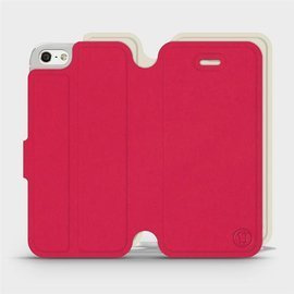 Etui Soft Touch do Apple iPhone 5s - wzór Żywa czerwień z platyną