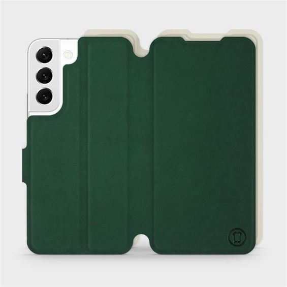 Etui Soft Touch do Samsung Galaxy S22 - wzór Miejska zieleń z platyną
