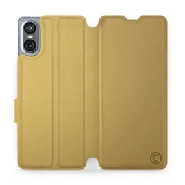 Etui do Sony Xperia 10 VI - wzór Gold&Orange