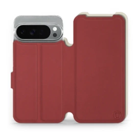 Etui Soft Touch do Google Pixel 10 Pro XL - wzór Zachodząca czerwień z platyną