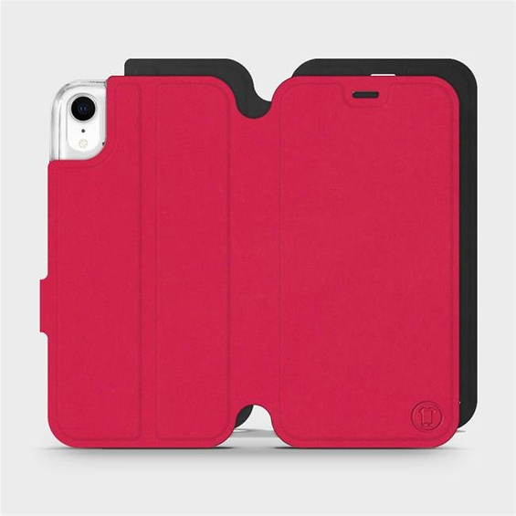 Etui Soft Touch do Apple iPhone XR - wzór Żywa czerwień z czernią