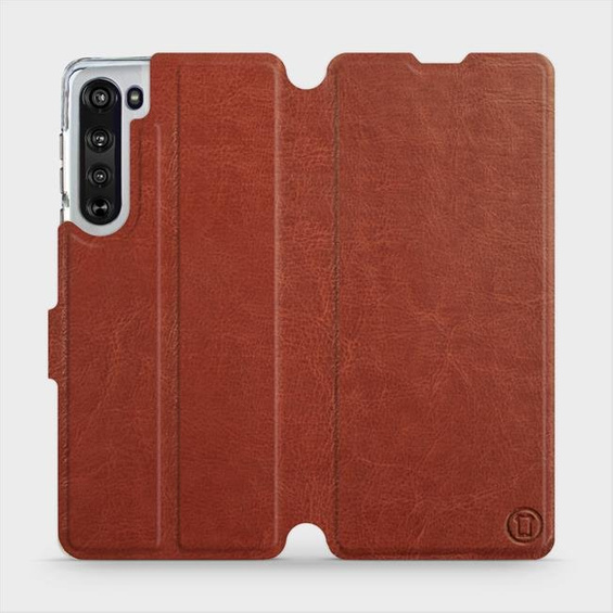 Etui do Motorola Edge - wzór Brown&Gray