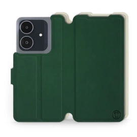 Etui Soft Touch do Realme Note 60 - wzór Miejska zieleń z platyną