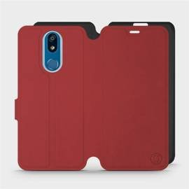 Etui Soft Touch do LG K40 - wzór Zachodząca czerwień z czernią