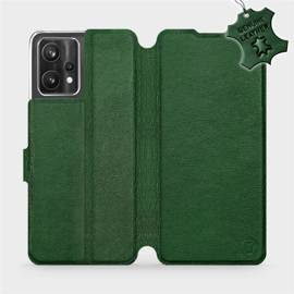 Etui ze skóry naturalnej do Realme 9 5G - wzór Green Leather