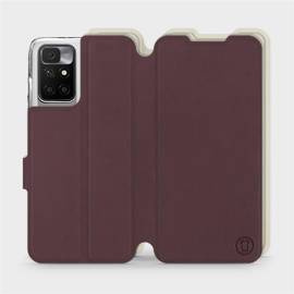 Etui Soft Touch do Xiaomi Redmi 10 - wzór Matowy burgund z platyną