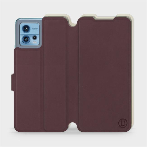 Etui Soft Touch do Motorola Moto G72 - wzór Matowy burgund z platyną