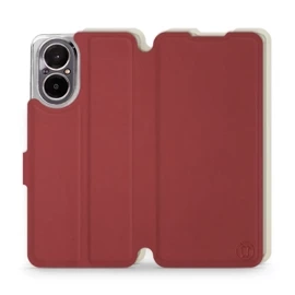Etui Soft Touch do Realme C67 4G - wzór Zachodząca czerwień z platyną