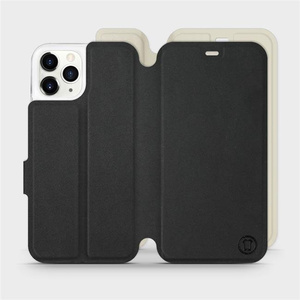 Etui Soft Touch do Apple iPhone 11 Pro - wzór Satynowa czerń z platyną