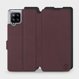 Etui Soft Touch do Samsung Galaxy A42 - wzór Matowy burgund z czernią