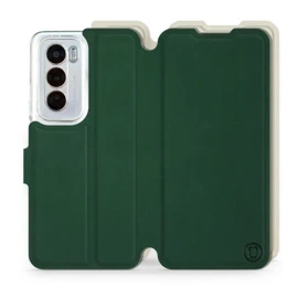 Etui Soft Touch do OPPO Reno 12 5G - wzór Miejska zieleń z platyną