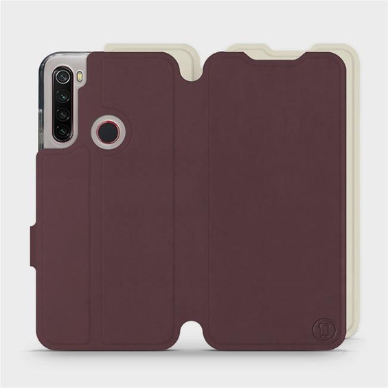 Etui Soft Touch do Xiaomi Redmi Note 8 - wzór Matowy burgund z platyną