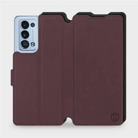 Etui Soft Touch do OPPO Reno 6 Pro 5G - wzór Matowy burgund z czernią