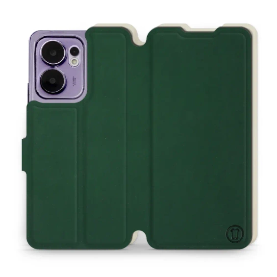 Etui Soft Touch do OPPO Reno 13 F 5G - wzór Miejska zieleń z platyną
