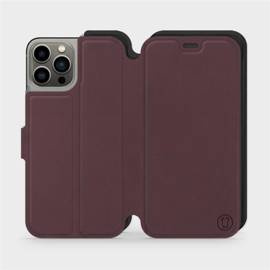 Etui Soft Touch do Apple iPhone 13 Pro - wzór Matowy burgund z czernią