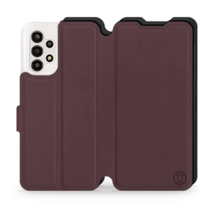 Etui Soft Touch do Samsung Galaxy A13 4G - wzór Matowy burgund z czernią