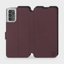 Etui Soft Touch do Samsung Galaxy A32 4g - wzór Matowy burgund z czernią