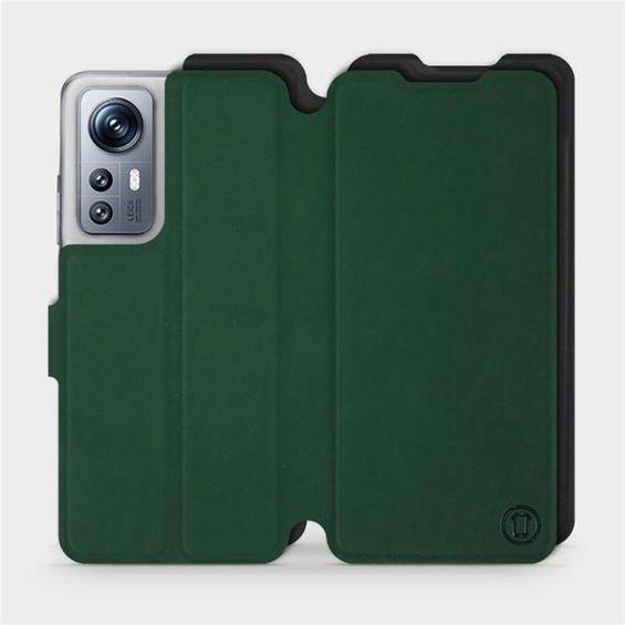 Etui Soft Touch do Xiaomi 12S - wzór Miejska zieleń z czernią