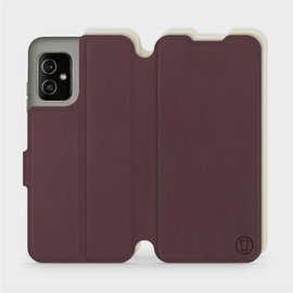 Etui Soft Touch do Asus Zenfone 8 - wzór Matowy burgund z platyną
