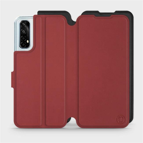Etui Soft Touch do Realme 7 - wzór Zachodząca czerwień z czernią