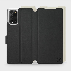 Etui Soft Touch do Samsung Galaxy Note 20 - wzór Satynowa czerń z platyną