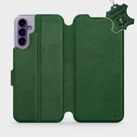 Etui ze skóry naturalnej do Samsung Galaxy A14 5G - wzór Green Leather