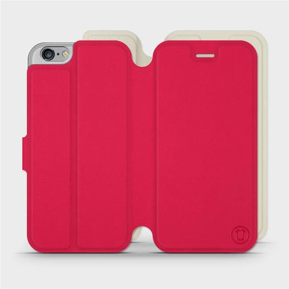 Etui Soft Touch do Apple iPhone 6 - wzór Żywa czerwień z platyną