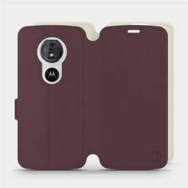 Etui Soft Touch do Motorola Moto G6 Play - wzór Matowy burgund z platyną