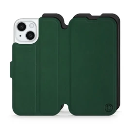 Etui Soft Touch do Apple iPhone 15 - wzór Miejska zieleń z czernią