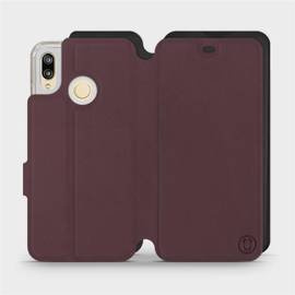 Etui Soft Touch do Huawei P20 Lite - wzór Matowy burgund z czernią