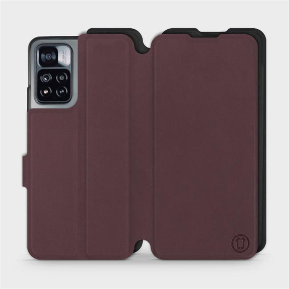 Etui Soft Touch do Xiaomi Redmi Note 11 Pro - wzór Matowy burgund z czernią