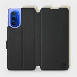 Etui Soft Touch do Motorola Moto G51 5G - wzór Satynowa czerń z platyną