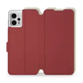 Etui Soft Touch do Motorola Moto G23 - wzór Zachodząca czerwień z platyną