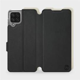 Etui Soft Touch do Samsung Galaxy M22 - wzór Satynowa czerń z platyną